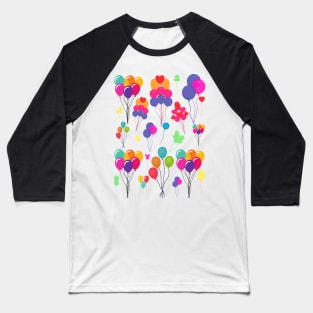 Birthday Party - Balloons Going Up Up and Away! Baseball T-Shirt